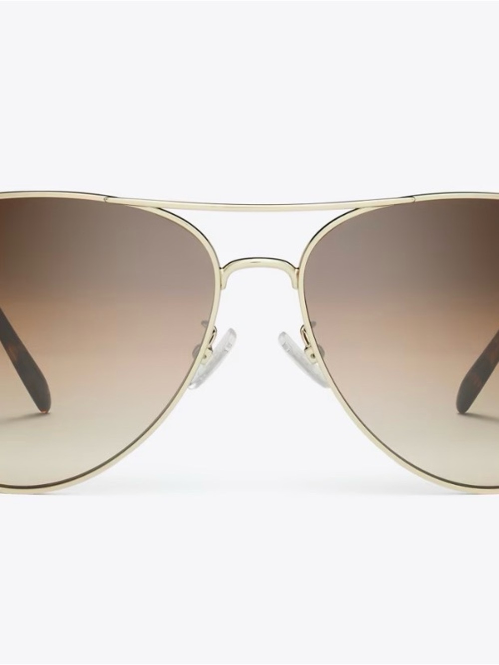 Tory Burch Women's Aviator Sunglasses - Gold Frame, Brown Gradient Lenses NEW